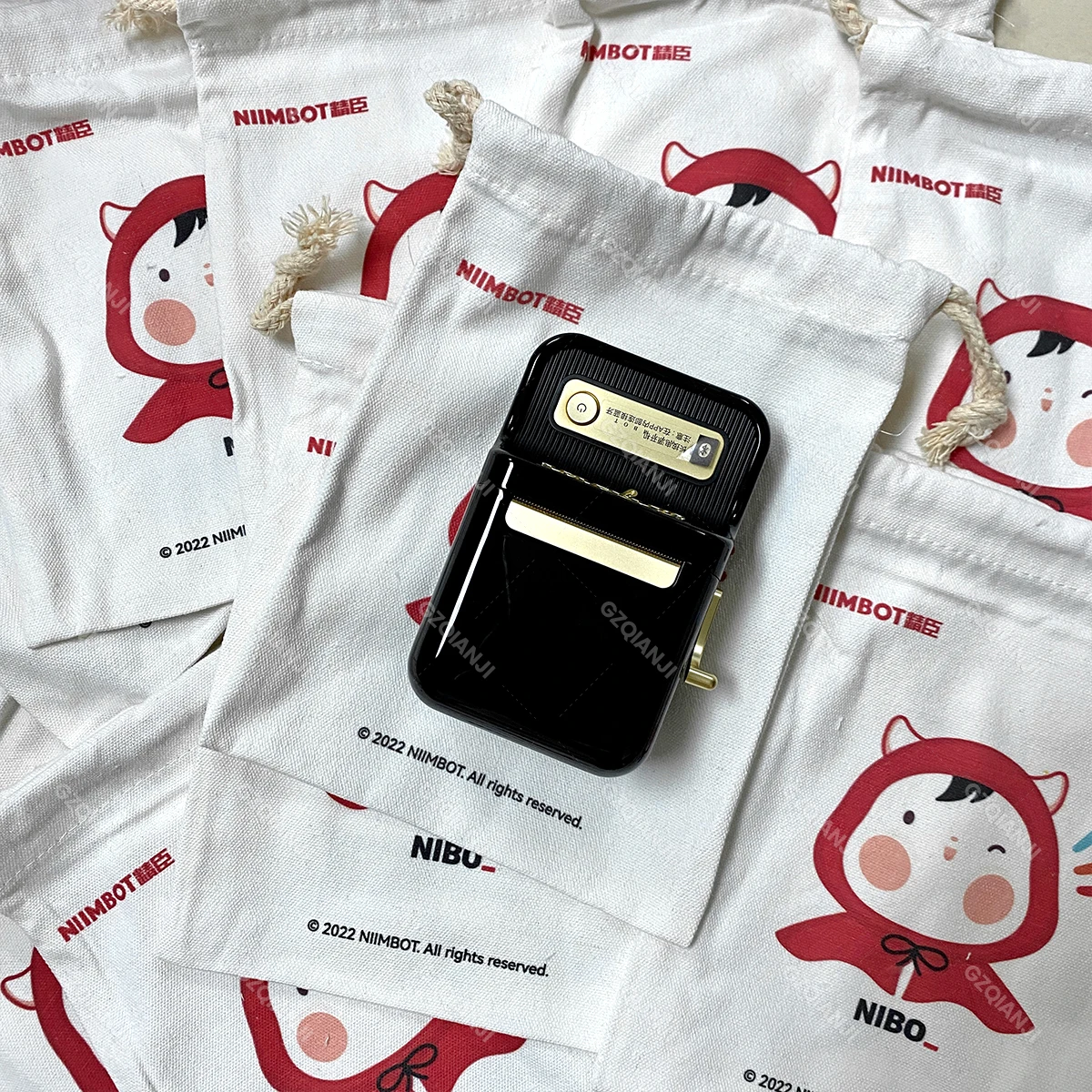 Niimbot B21 B1 B203 D110 D11 D101 Label Printer Carry Bag Lable Paper Rolls Storage Bag with Zipper Drawstring