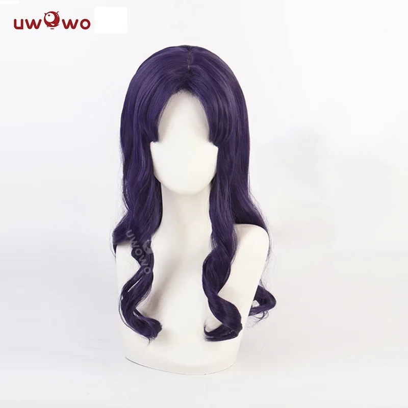 

UWOWO Katsuragii Misatoo косплей парик 55 см длинные волосы фиолетовый парик термостойкий