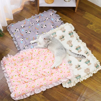 Flannel Thickened Dog Bed Mat Soft Pet Sleeping Mat for Dogs Cats Winter Warm Pet Blanket 6