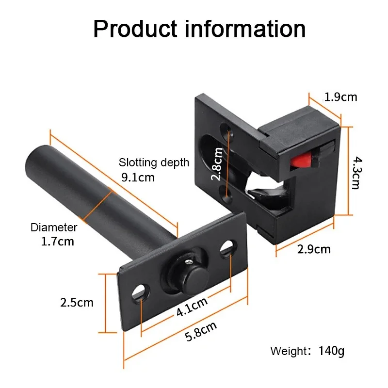 Hidden Safety Door Zinc Alloy Chain Lock Extruded Door Latch Anti-theft Door Lock Home Hotel Security Locks Hardware Accessories