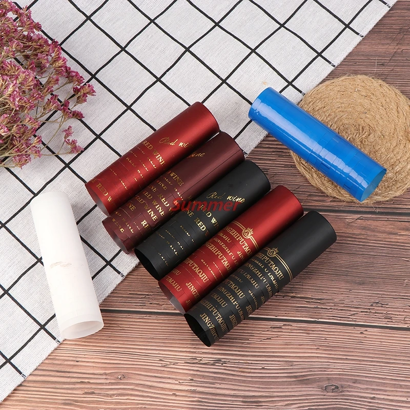 Bottle Seals Wine Stopper Wine Stoppers Wooden Cork Stopper Oil Bottle Stopper 10pcs PVC Heat Shrink Cap Barware Accessories Bar Party Supplies For Home Brewing Wine Bottle Seal Cover