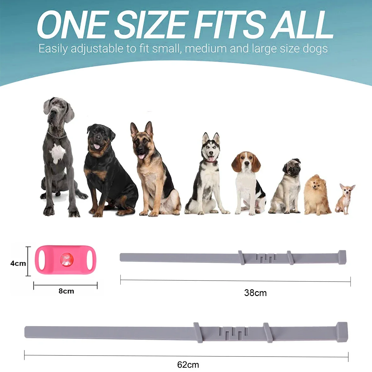 Pet Care Kit Natural Ingredients With Essential Oils Adjustable Prevention Collar Waterproof Silicone Accessories for Daily Dog