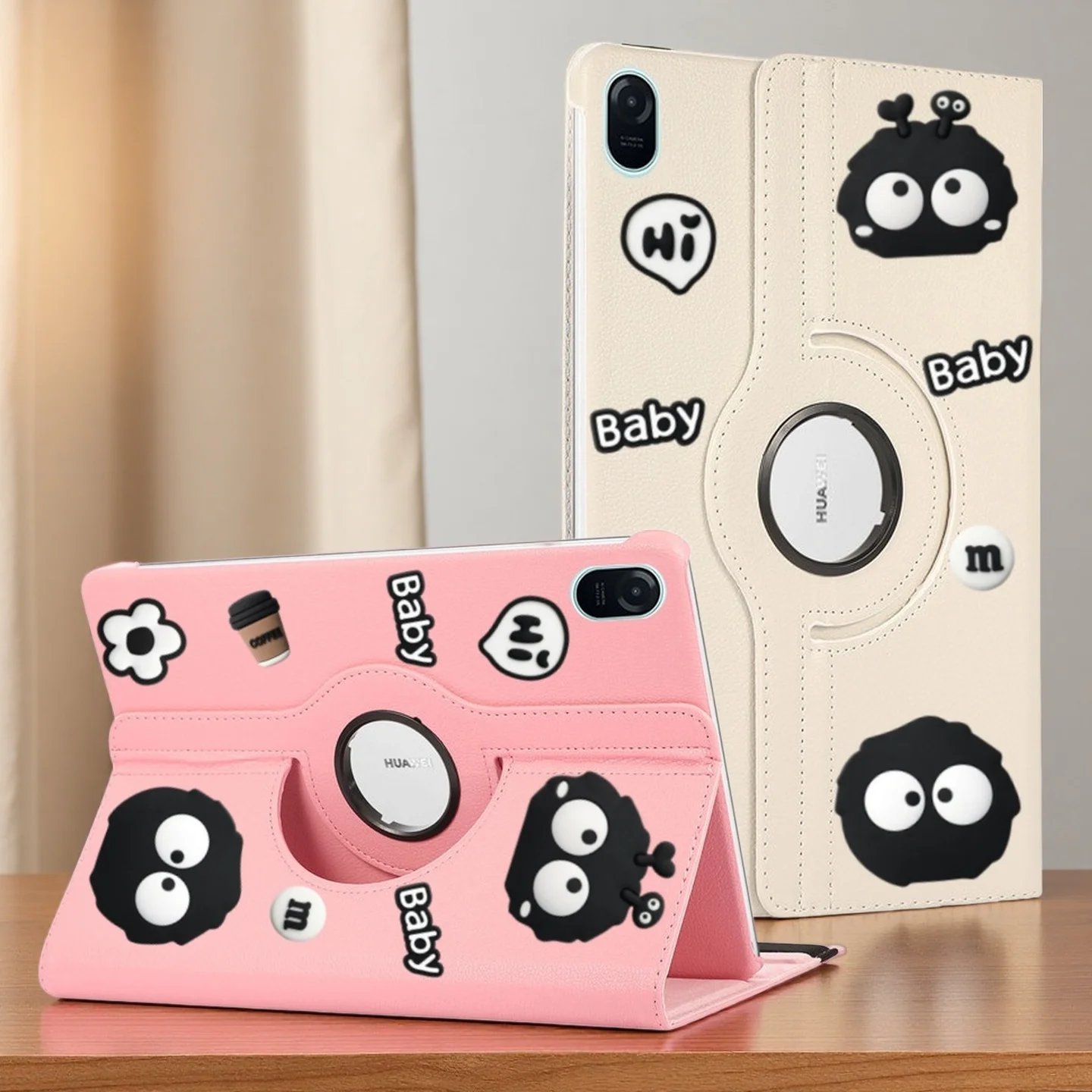 DIY Cartoon Black Coal Balls Kids Tablet Case, 11-Inch Shell Cover