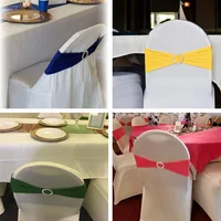 100/50/10pcs Elastic Chair Knot Wedding Decoration Buckle Sashes Back Cover Mariage Hotel Home Seat Elegant Modern Ribbon Decors 3
