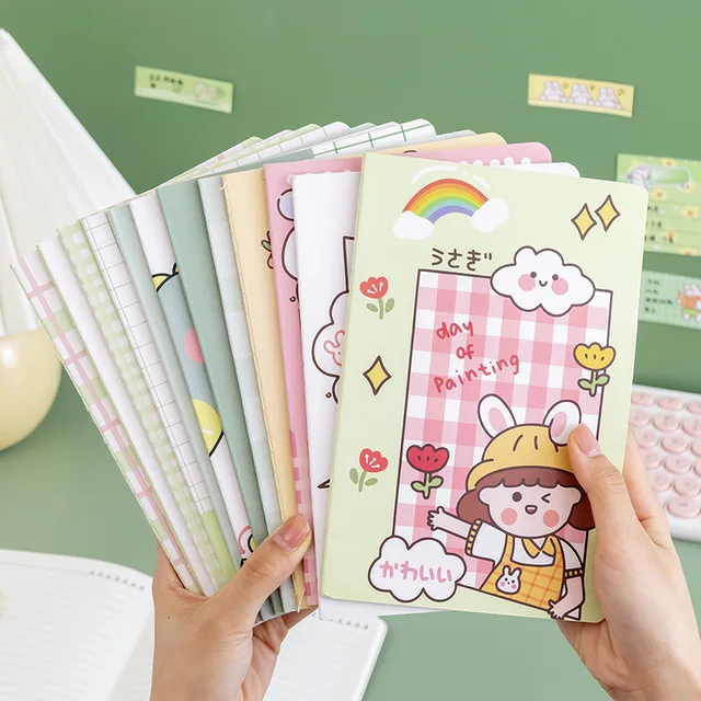 Aranyos Rajzfilm A5 Notebook Kawaii Bunny Bear Daily Weekly Planner Note Book Time Szervező Iskola - Image 2