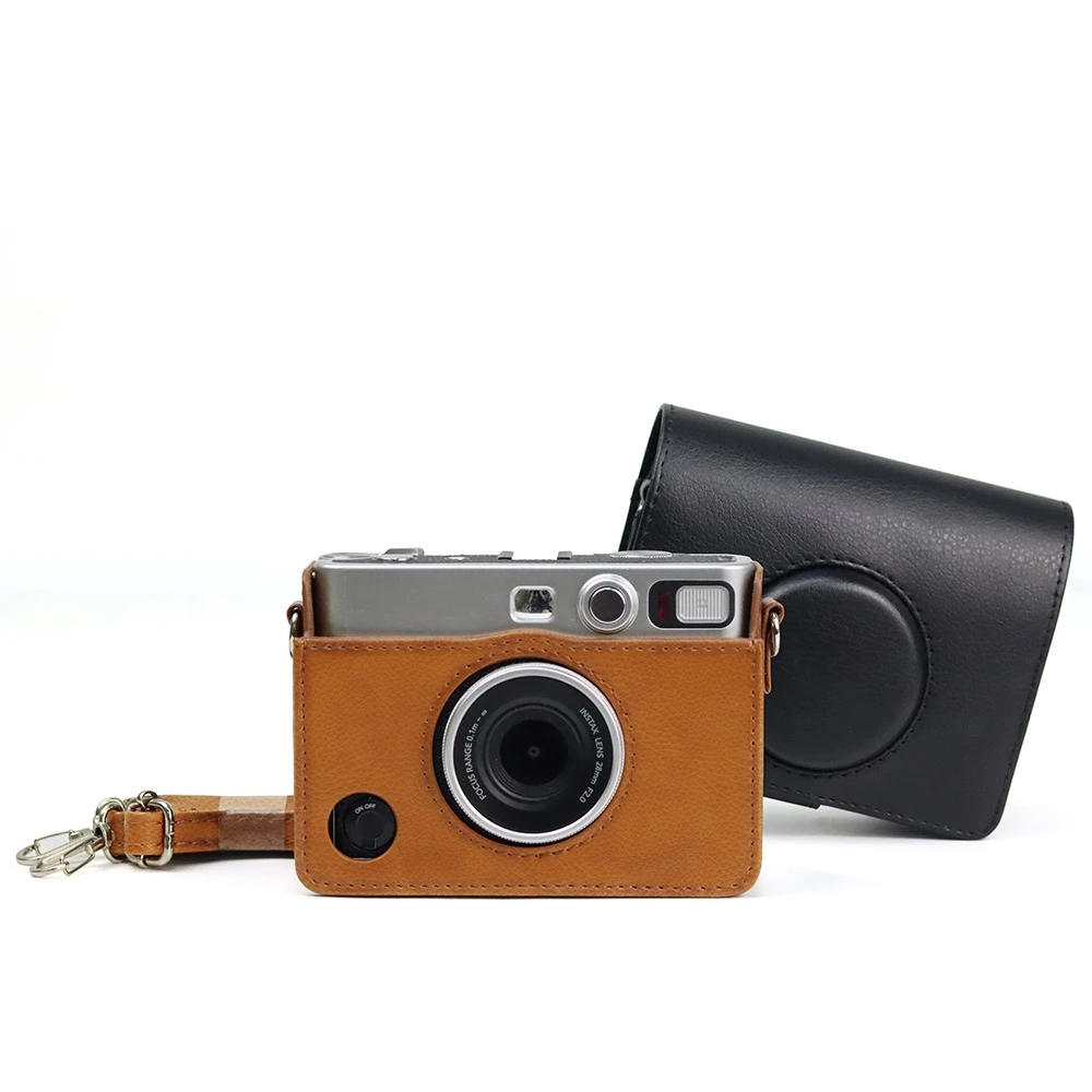 Retro Camera Bag for Fujifilm Instax Mini EVO with Shoulder Strap PU