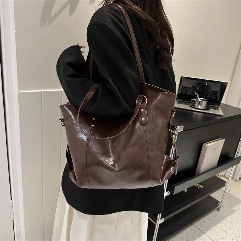 Free Shipping New Women's Bag Fashion Casual Style One Shoulder Crossbody Bag Large Capacity Trend Versatile Shopping Handbag
