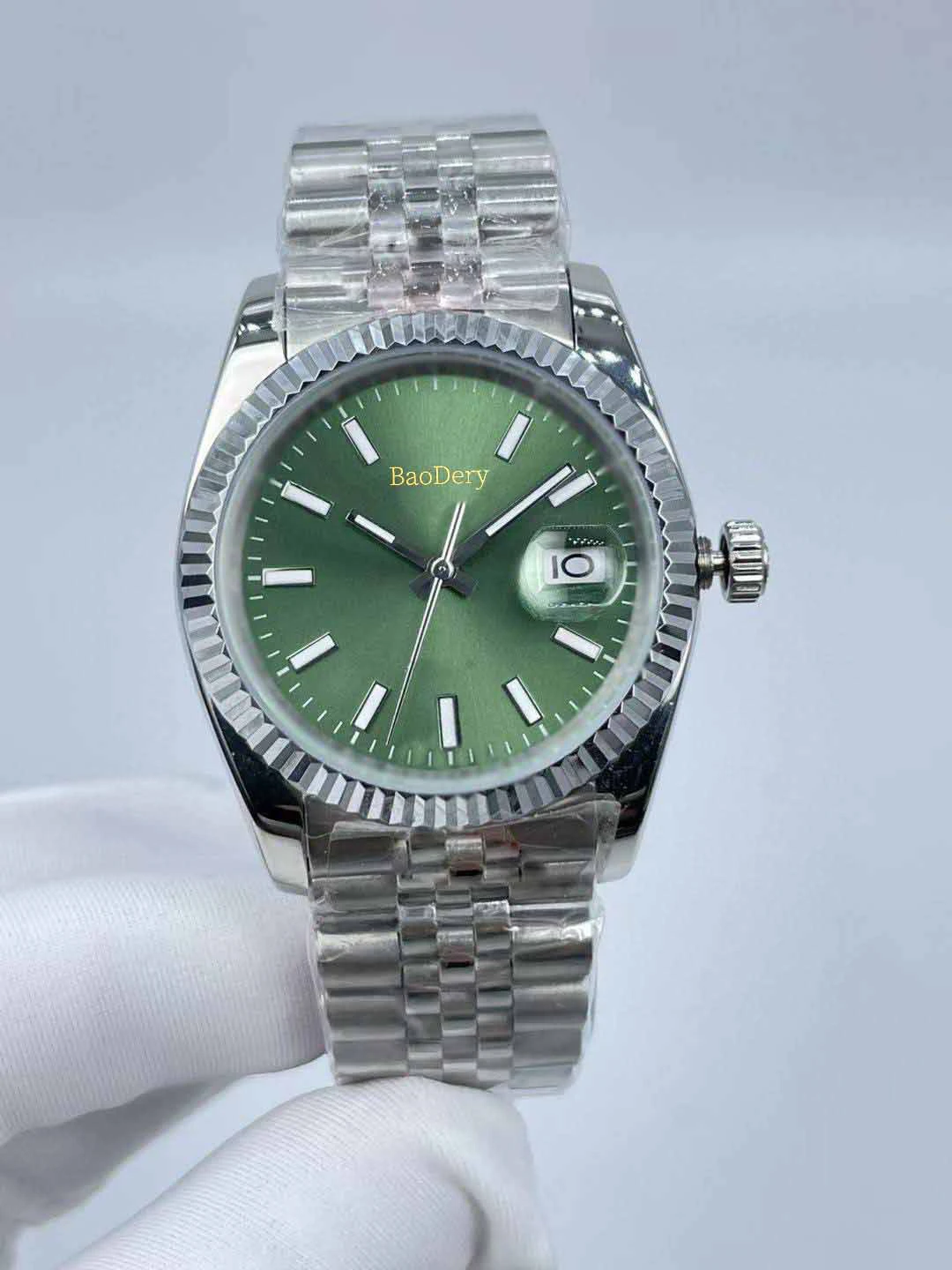 36mmExquisite Fashion Waterproof Watch for Women - , Night Glow, Calendar Window, Stainless Steel Band