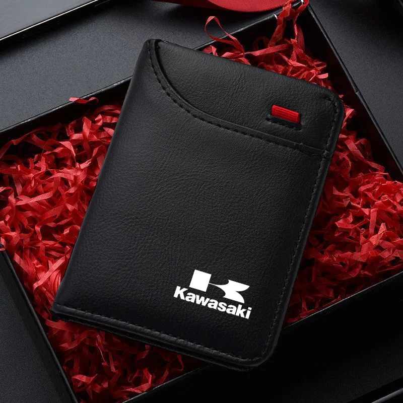 Leather Credit Card Purse Portable Wallet Emblem Wallet For