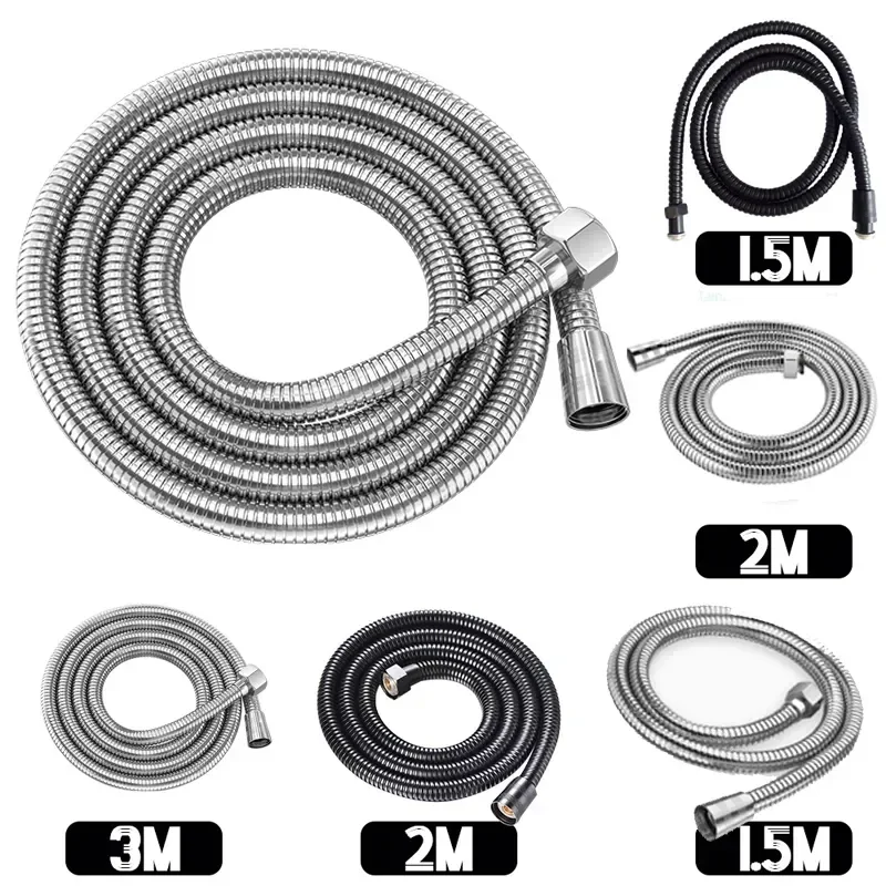 ZhangJi Bathroom Commen Shower Head Hose Flexible Water Pipe 1.5m 2m 3m  High Density  Faucet Shower Hose Bathroom Accessories zhangji shower head replacement filter anion mineral beads stones balls for bathroom purifying water 3 kinds diameter 5 6mm