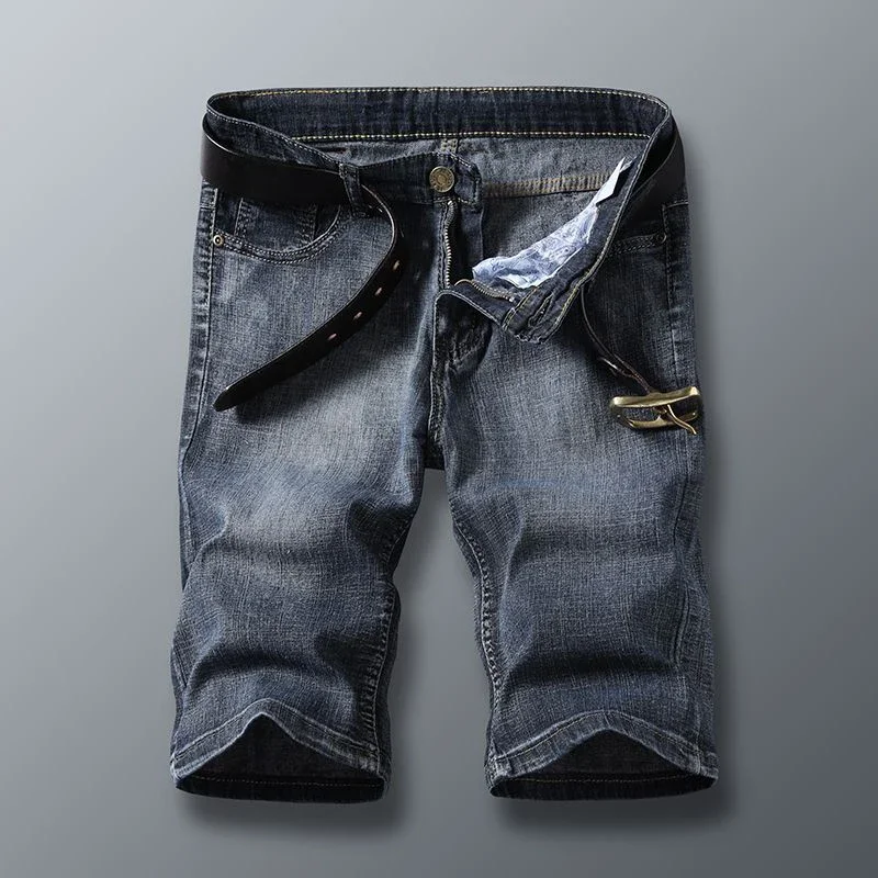 New High Quality Denim Shorts For Men In Spring And Summer Of Loose And Versatile Trendy Brand Business Casual Denim Shorts
