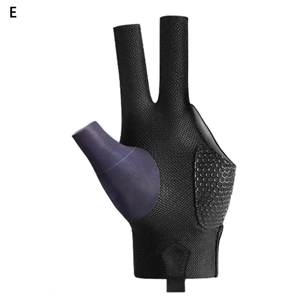 

Sports Glove Super Soft Breathable Billiard Pool Gloves for Left Hand Non-slip 3 Finger Design Splicing Process Ideal for Cue