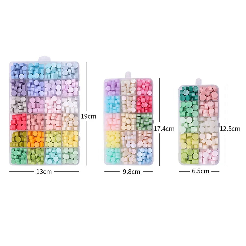 Sealing wax stamp 10/15 Grids Retro Sealing Wax Seal Stamp Kit Colorful Sealing Wax Bead DIY Birthday Party Invitation Decor Gift Card Making Tool