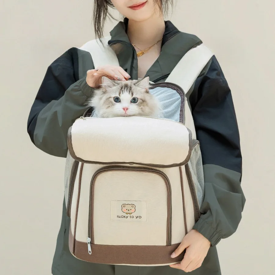 1pc Portable Pet Backpack Foldable Ventilated Backpack with Thick Shoulder Straps Breathable Cat Bag Cat Backpack Harness 1pc Portable Pet Backpack Foldable Ventilated Backpack with Thick Shoulder Straps Breathable Cat Bag Cat Backpack Harness