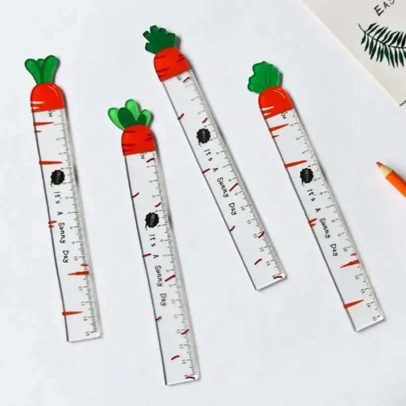 1 Piece Cute Kawaii Carrot Cactus Straight Ruler Rabbit Bunny Measuring Gift Stationery Ellen Brook Sewing Drawing Funny