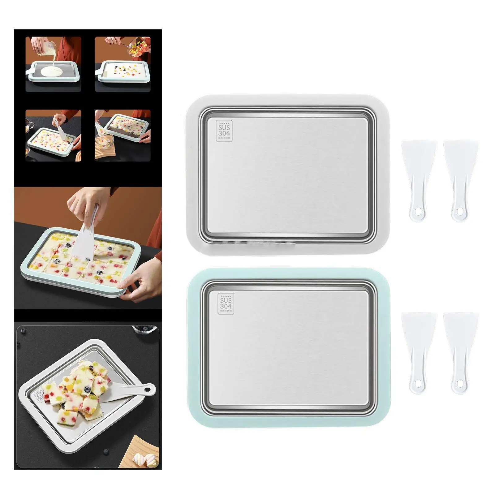 Fried Yogurt Machine Small Household Children's Mini Ice Cream Homemade Fruit Fried Ice Plate Plug-free Cream fried yogurt machine