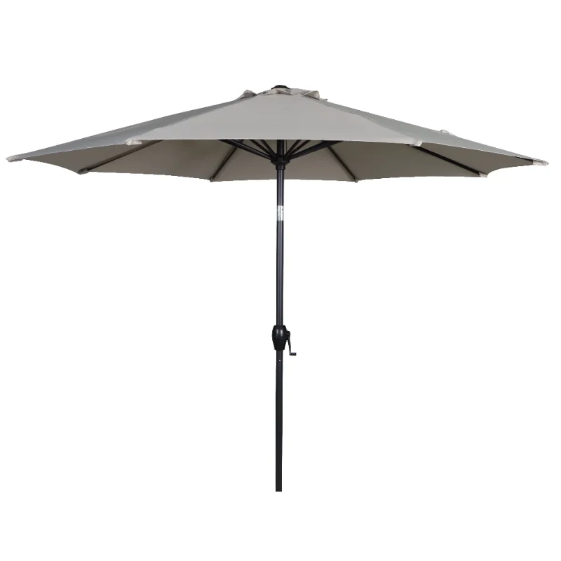 Mainstays 9ft Stone Round Outdoor Tilting Market Patio Umbrella with Crank