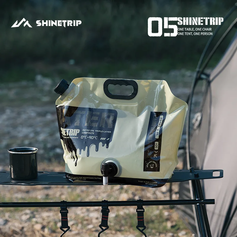 야외 캠핑 물 저장 가방 ShineTrip 하이킹 여행 휴대용 접이식 식품 등급 8L 대용량 휴대용 물 주머니
