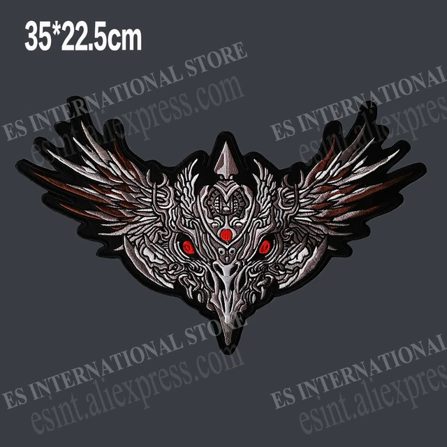 Embroidered Leather Biker Patches for Jeans Men Jacket Clothes Eagle Animal  Punk Style Patch Stickers on Motorcycle Patches ANG