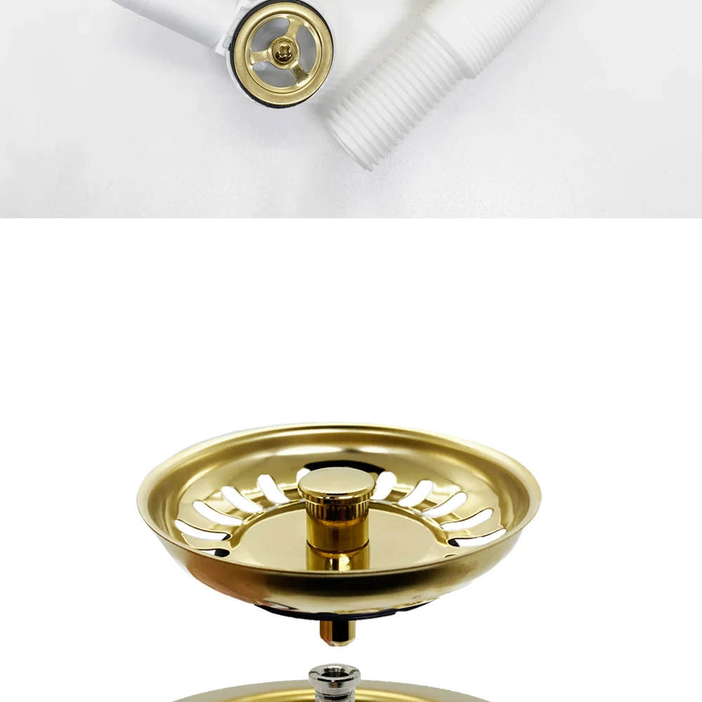 Qualidade Golden Kitchen Sink Filtro, Plug Overflow,