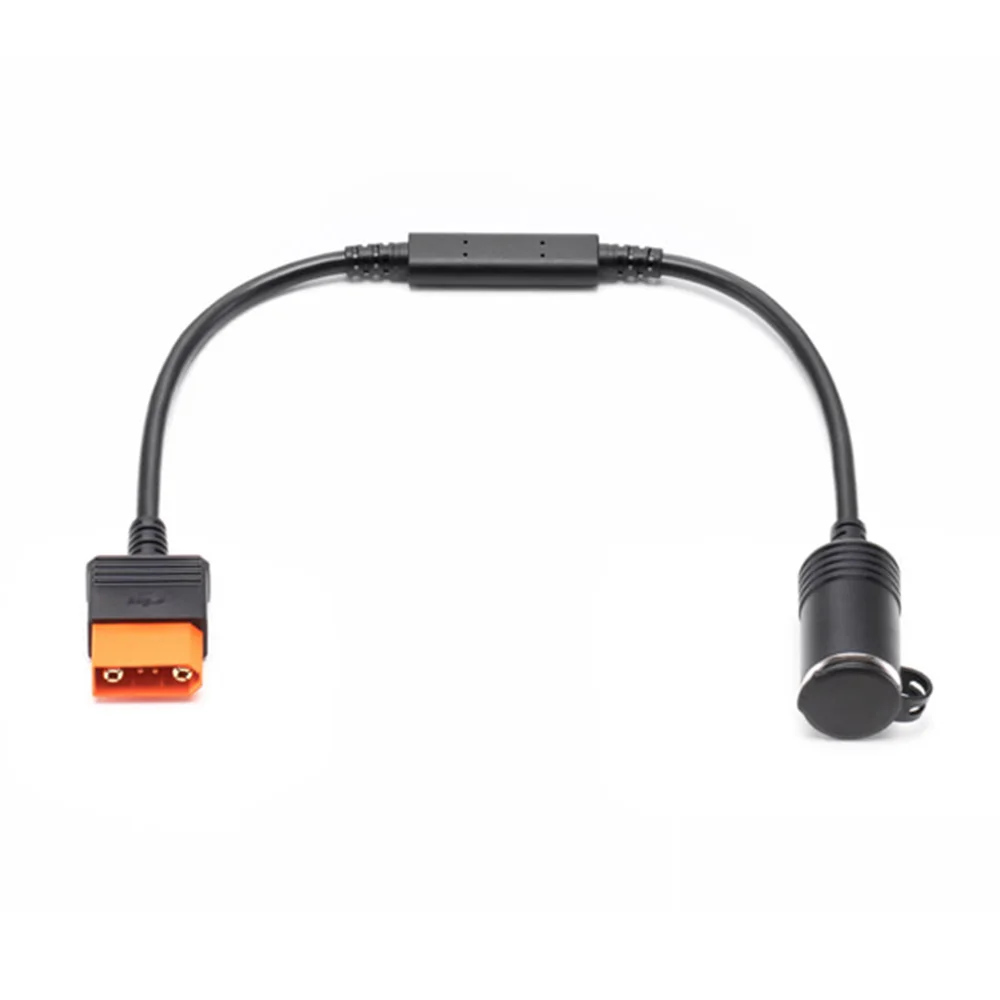 Prise voiture 12V du câble d'alimentation DJI Power SDC, avec détails du connecteur.