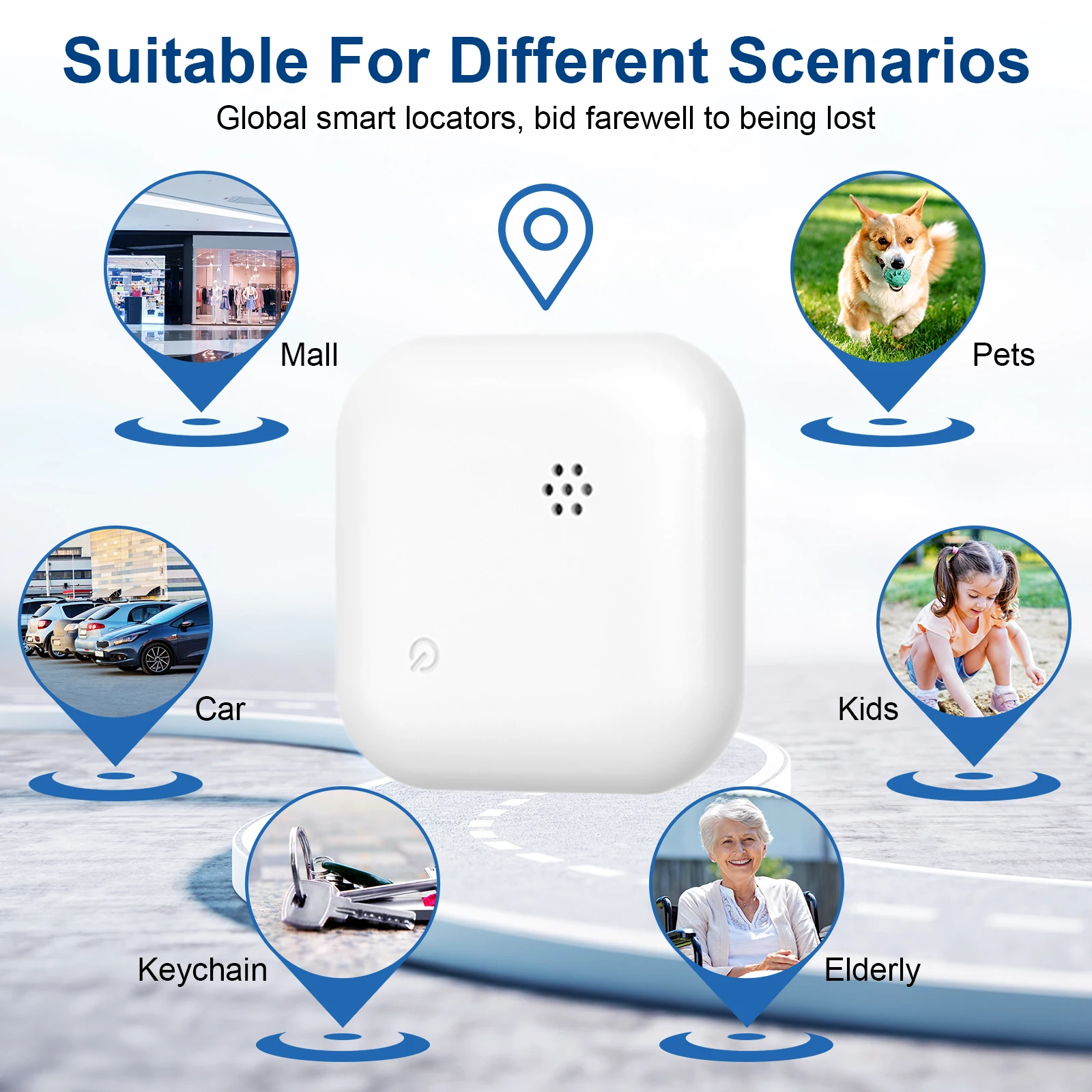 Smart Tag Wireless Anti Loss Device GPS Luggage Tracker Compatible With Apple Find My APP(IOS Only) Keys Finder and Item Locator gps locator key finder anti lost tracker anti lose tracker item locator anti lost locator