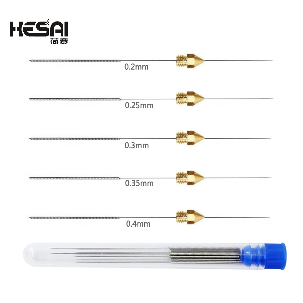 10PCS Stainless Steel Nozzle Cleaning Needle Tool 0.2mm 0.25mm 0.3mm 0.35mm 0.4mm  Drill For V6 Nozzle 3D Printers Parts elves 3d printer parts 24 pcs mk8 v6 nozzle set cleaning needle m6 brass extruder 0 2 1 2mm hotend 1 75mm nozzle kit