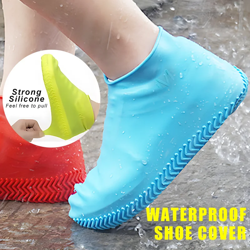 Waterproof Shoe Covers Silicone Anti-Slip Rain Boots Sand-Proof Shoe Cover Thick Rain Covers Rainday Comfortable Cover