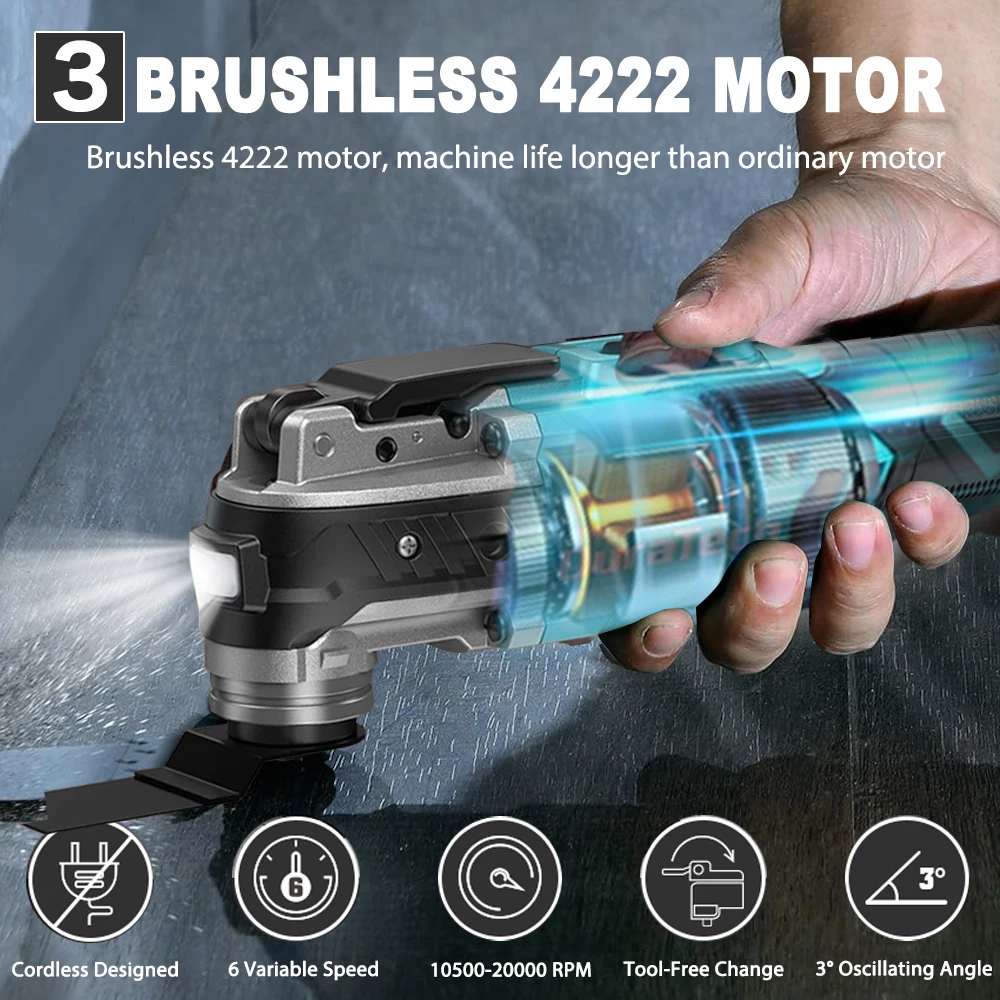 Electric Brushless Oscillating Variable Speed Trimmer Saw Renovation Power Machine Multi-function Tool For Makita 18V Battery electric pruning saw electric trimmer electric multi tool