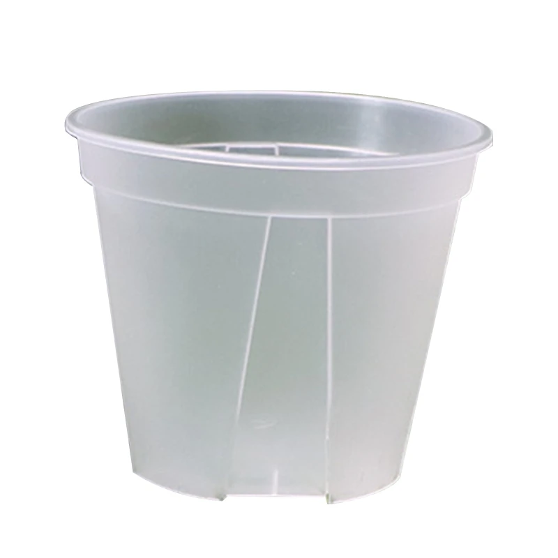 Flower Pot Plant Pot Clear Flower Pot Planter Cactus 12/15/18cm Durable PP Transparent Flower Pot Orchid Holes Home Office Desk