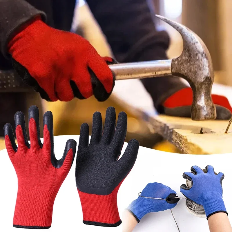 1 Pair Wear-resistant Non-slip Protective Gloves Comfortable Nitrile Coated Work Gloves Gardening Construction Workers Tools 1 Pair Wear-resistant Non-slip Protective Gloves Comfortable Nitrile Coated Work Gloves Gardening Construction Workers Tools