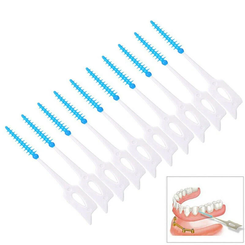 Zahnseide Flosser Picks 40Pcs Ultra Dünne Zahnstocher Zähne Stick Interdentalbürste Zahn Reinigung Zahnseide Pick Mundpflege