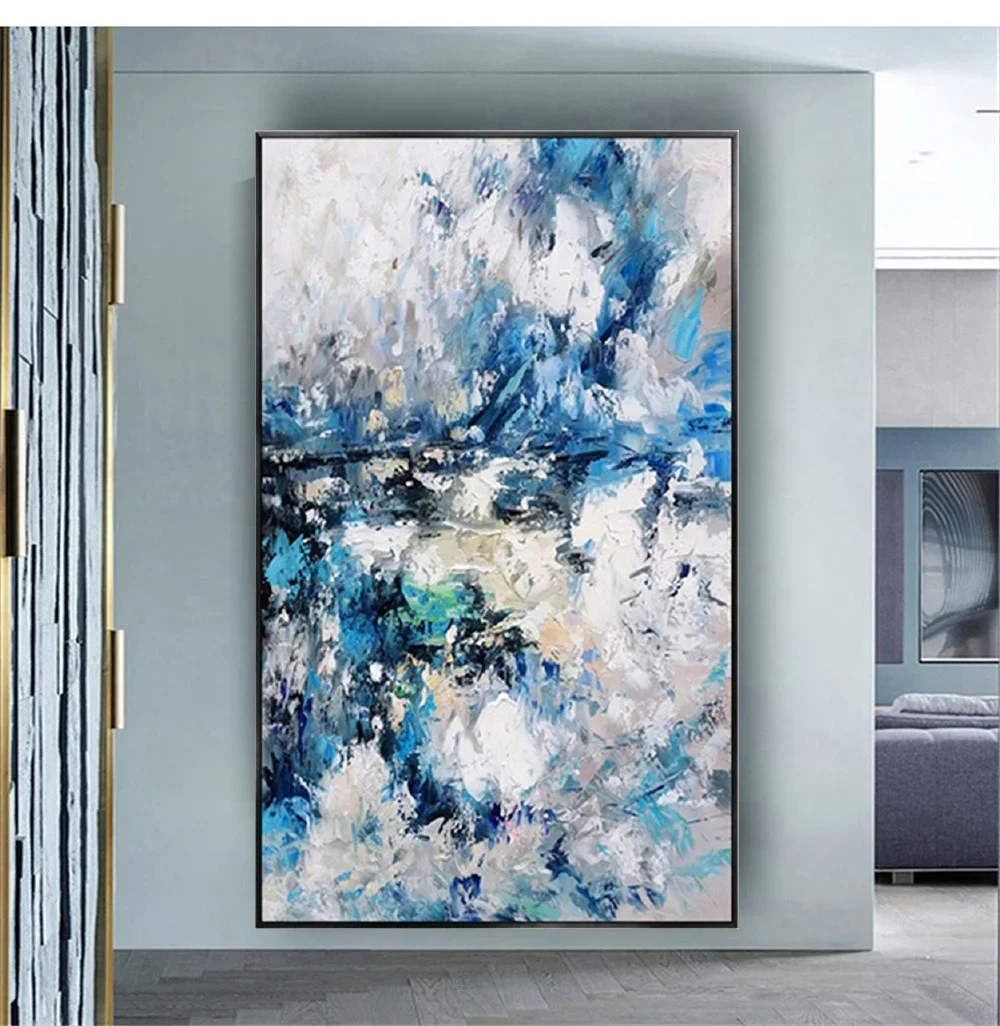 

Pure Handmade Large Oil Painting Abstract Wall Art Picture Decor Indoor Sculptured Artwork For Living Room Canvas Poster Mural O