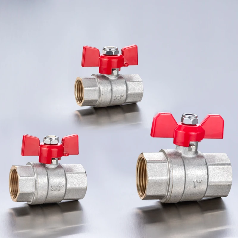 

TMOK 1/2" 3/4" 1" Female To Female F/F F/M Thread Gate Valves Two Way Brass Shut Off Ball Valve for Fuel Gas Water Oil Air