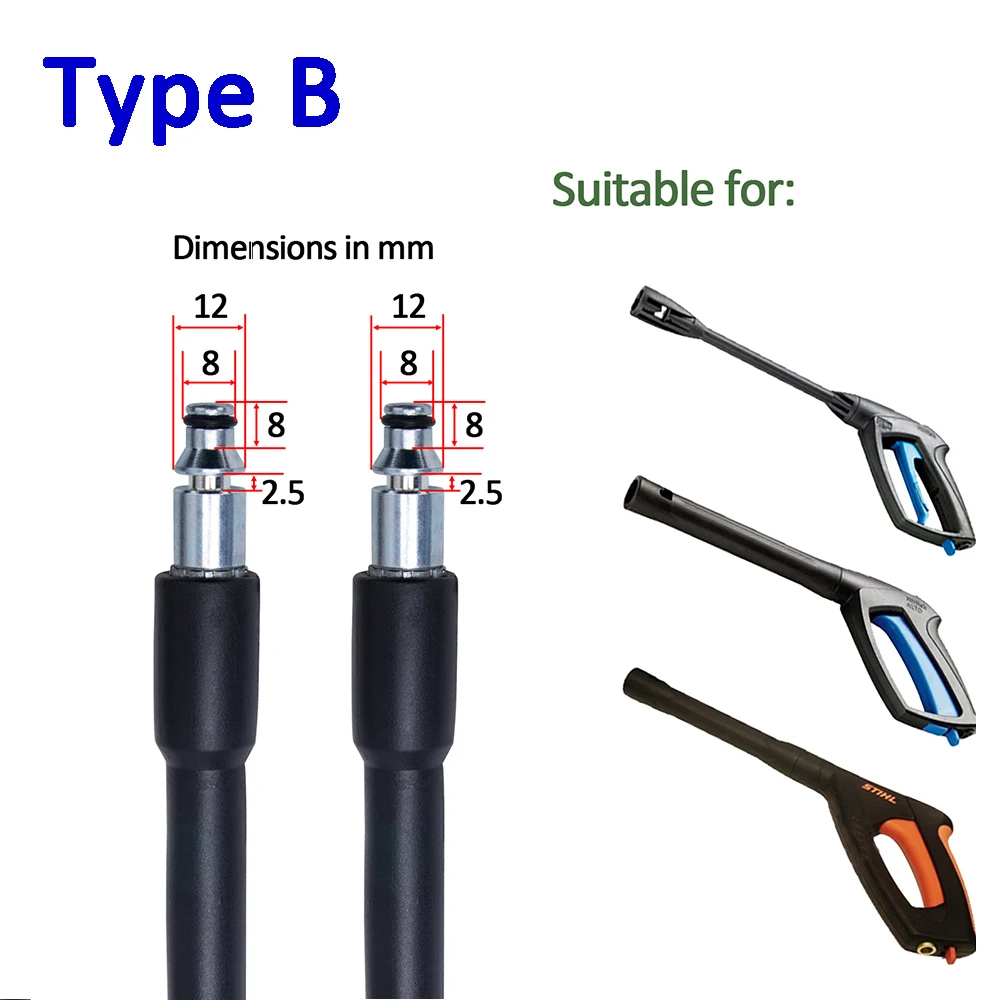 6~10m High Pressure Water Cleaning Hose Pipe Cord Pressure Washer Hose Car washer Water Hose for Nilfisk STIHL Gerni HUSQVARNA 6
