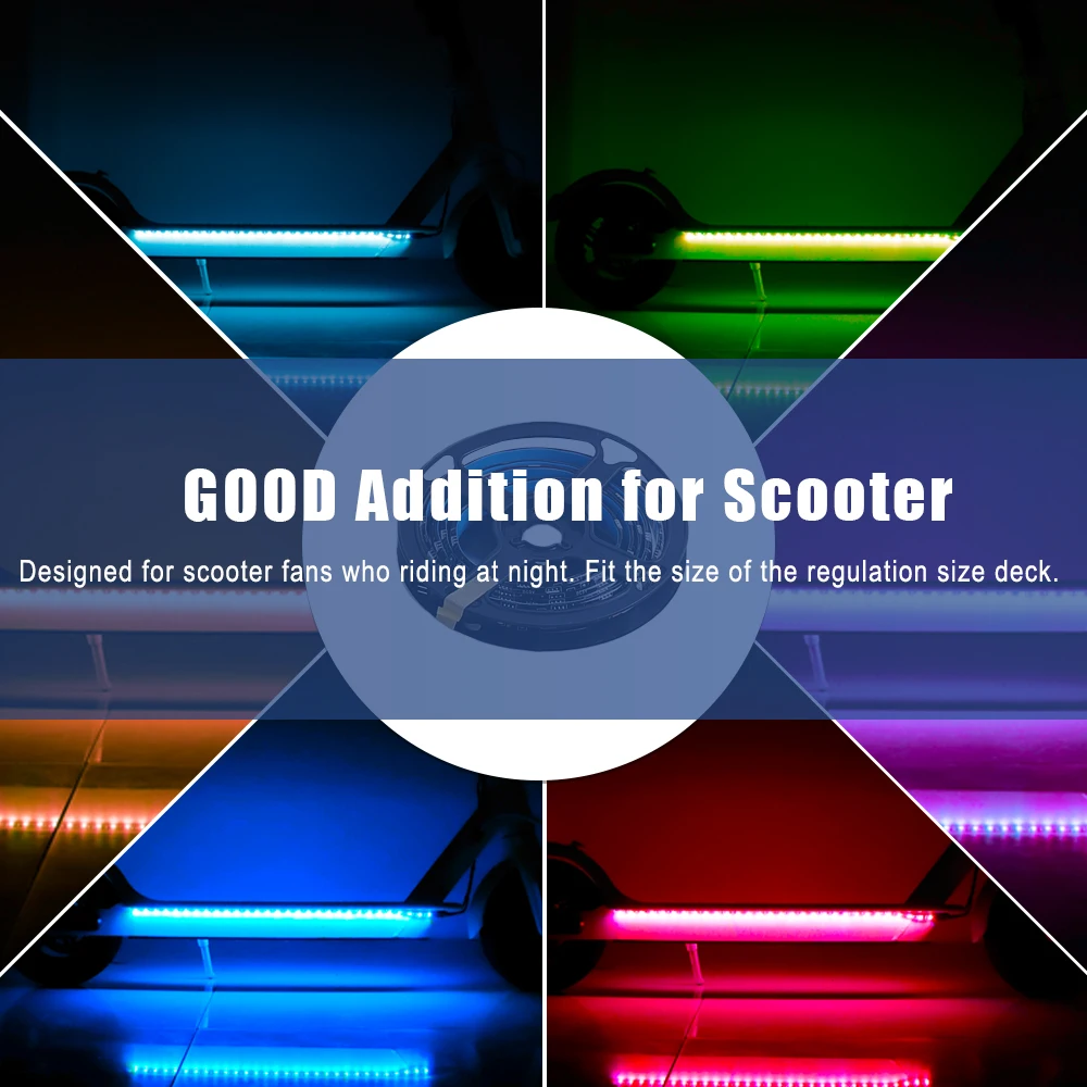 Roller LED Streifen Mehrere Farbe Für Xiaomi M365 1s Pro Pro2 MI3 Elektrische Roller Sicherheit Nachtlicht Taschenlampe Lampe – Detail 4