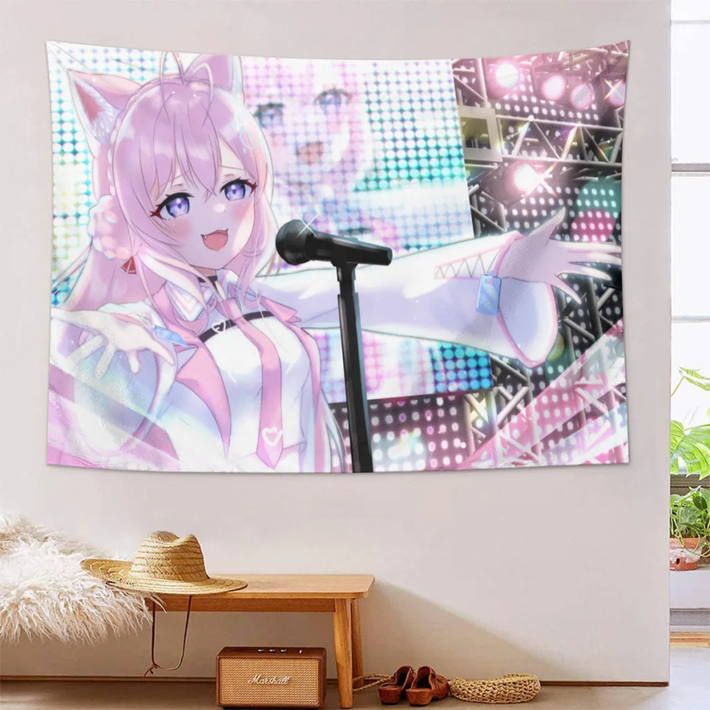 Фото Аниме Hololive Kawaii гобелен эстетический Декор для комнаты украшение стены №2