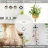 Stainless Steel Ceiling Hooks, Non-Porous Adhesive Hanging Hooks, for Lights, Greenery, Wind Chimes, and Home Decor 3