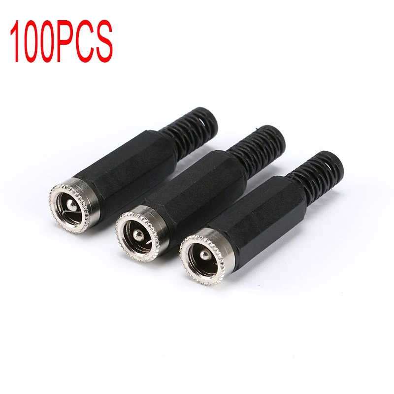 

Разъем постоянного тока 100x5,5 мм 2,1*5,5 мм, гнездовой разъем питания постоянного тока, разъем постоянного тока в сборе, цилиндрический припой, провод, соединители, адаптер, 2,1 шт.