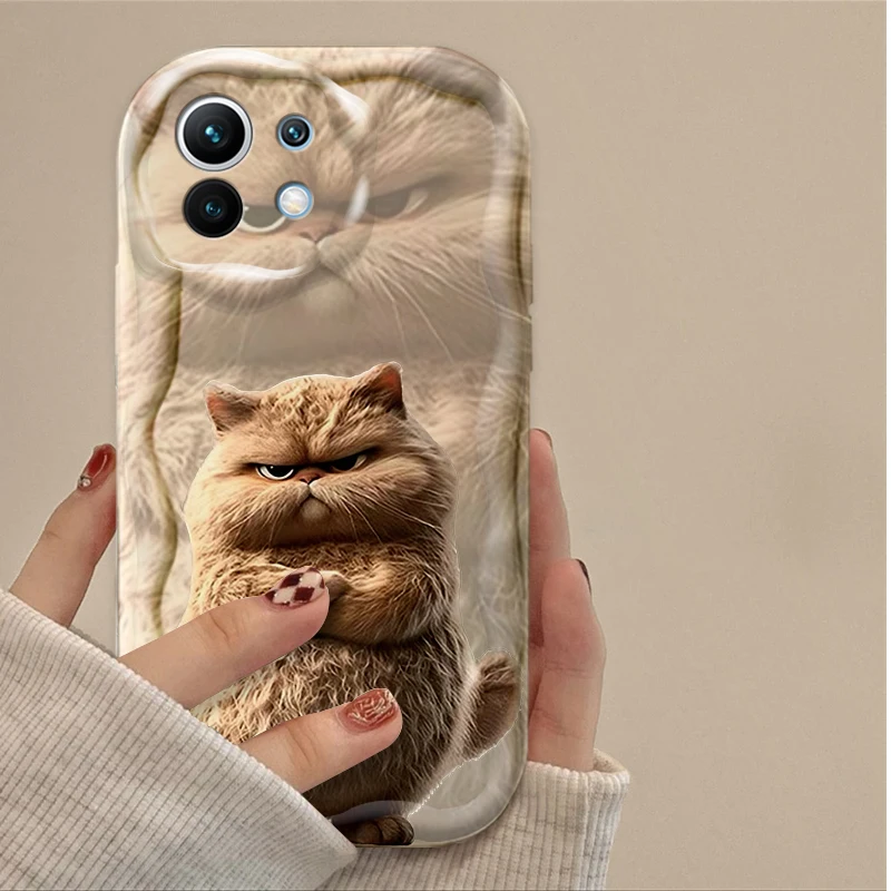 Whimsical Black and Orange Cat Design Phone Case