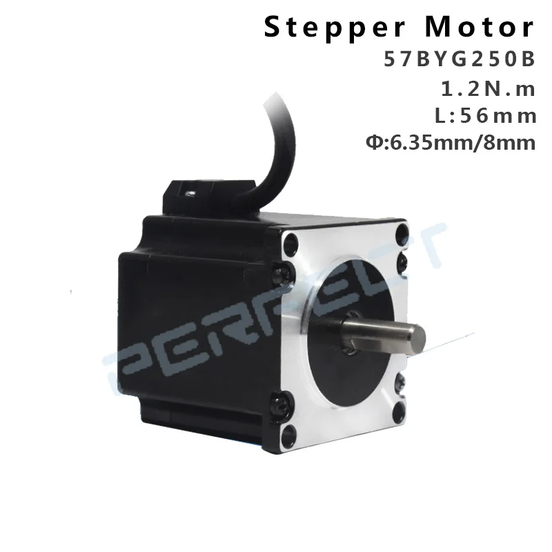 57BYG250B Nema 23 Stepper Motor 1.2N 56mm Single Output Shaft 6.35/8mm 4-lead for 3D Printer CNC Milling Engraving Machine stepper motor