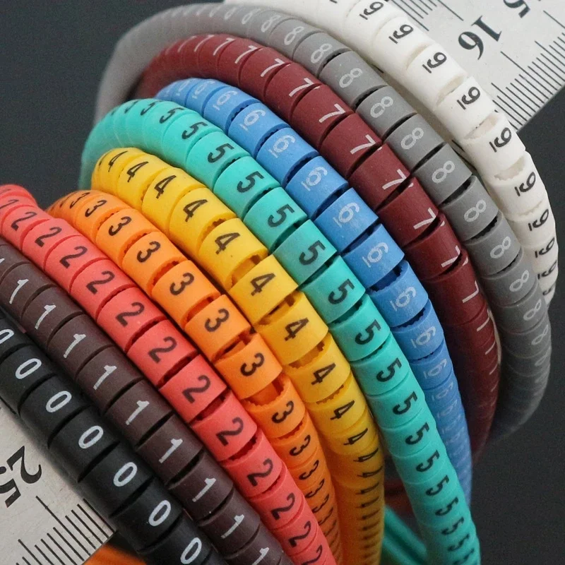  Cable Marking 0.1mm2-16mm2 M0 M1 M2 Arabic Numeral M Clip  Network Ethernet Wire Number Label Tube Cable Marker Colorful Cable  Management (Color : M2L 100PCS) : DIY, Tools & Garden