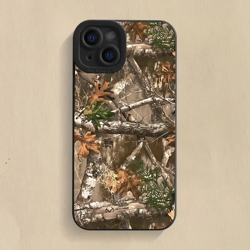 Forest Camouflage Pattern Shockproof Silicone Phone Case – Soft Protective Cover