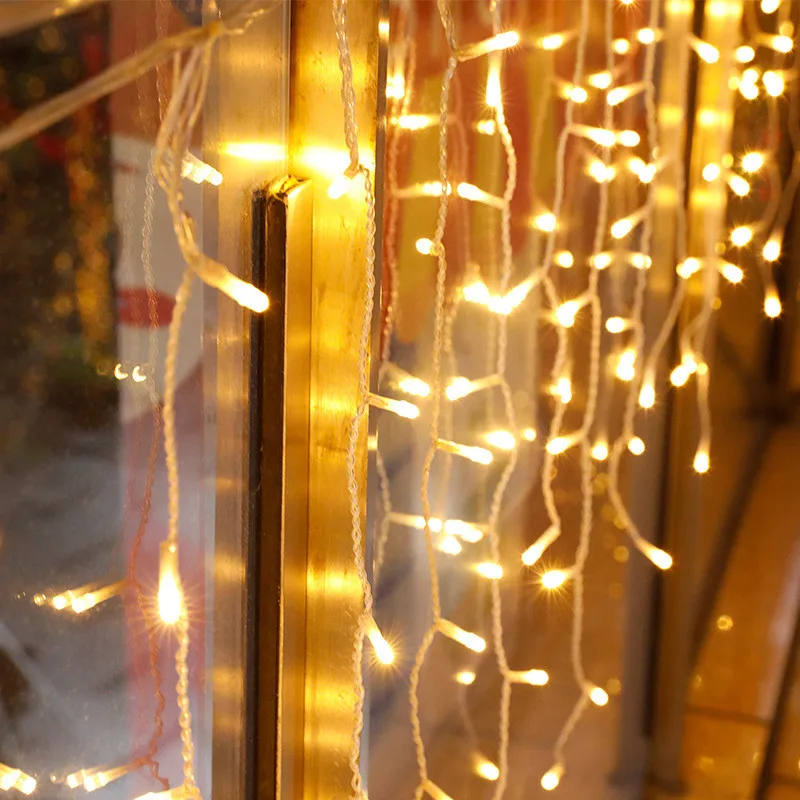 

6x3/3x3/3x1m LED Icicle String Fairy Lights Christmas Decorations Outdoor Garlands Home for Wedding Party Garden Decor Navidad
