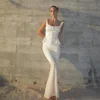 Minigmingxi 2024 New in Summer 2 Piece Dress Set Elegant and Beautiful Dresses Set Beige Long Matching Set Sexy Mermaid Skirt 1