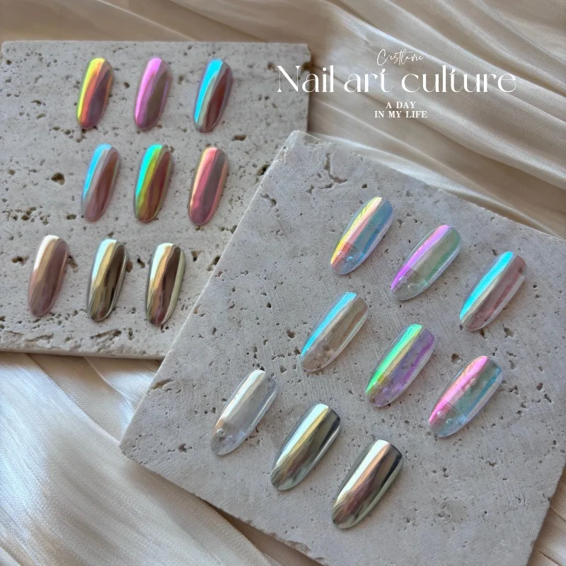 Rainbow Aurora Sky Realm Moonlight Powder Women's Nail Art Titanium Powder Sparkling Nail Accessories nail powder nail pigment nail glitter nail decoration nail decorations