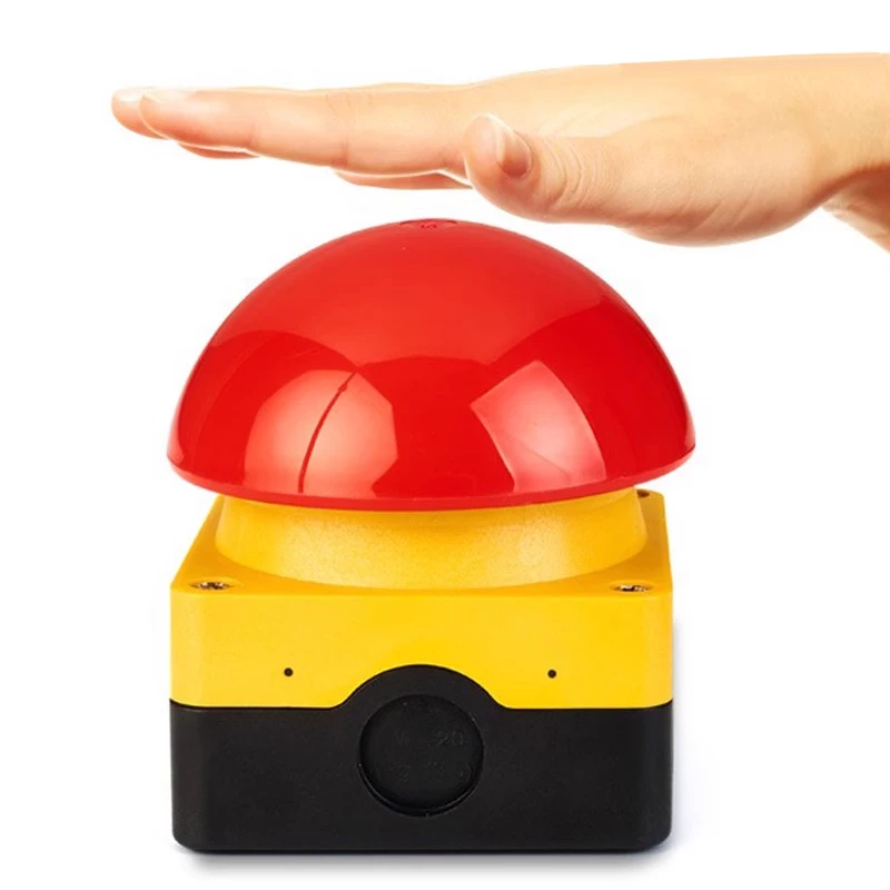 1/5/20 Pcs Hand Tap Foot Switch Button Switch Answering Device with Hemispherical Mushroom Head Self-locking and Self-resetting