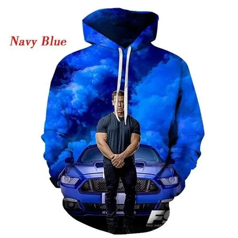 

Новинка 2023, модные мужские и женские толстовки с 3D-принтом Форсаж 2023, худи с капюшоном и надписью, с длинным рукавом 2XS-4XL