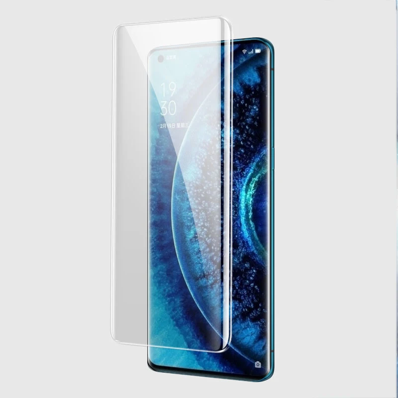 Savvies 4 Pezzi Pellicola Protettiva Full-screen 3D Per Oppo Find X3 Pro, Trasparente, Autorigenerante - 4