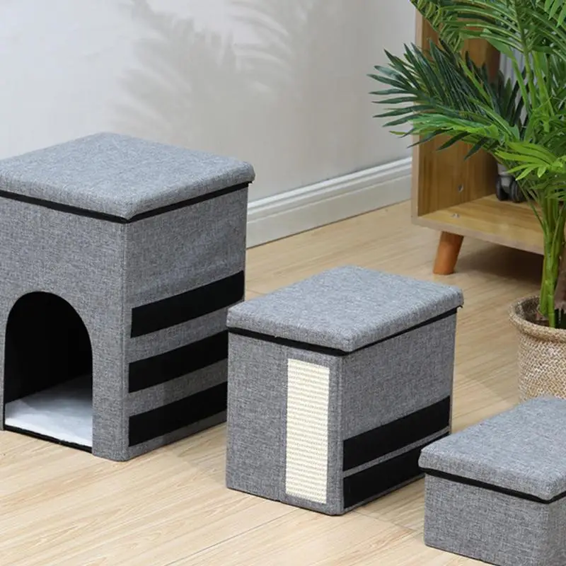 Pet Ladder Storage Box Cat Stairs Storage Box Pet Ladder Foldable Dog Stairs Stable Soft Organizer Dog